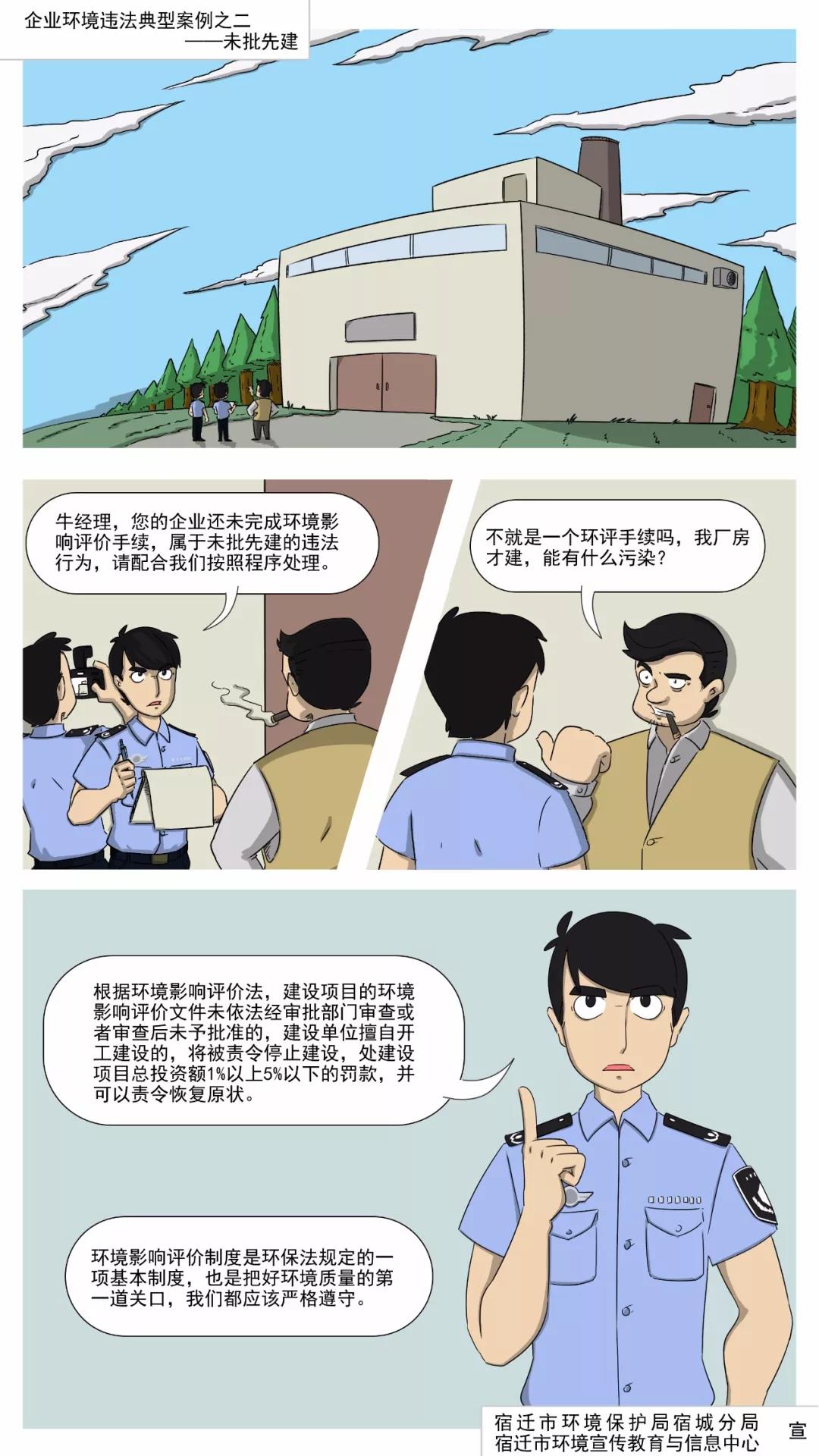 漫解企业环境违法典型案例漫画
